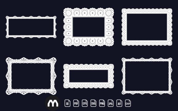 Decorative Lace Frames Elegant SVG for Crafts and Graphics