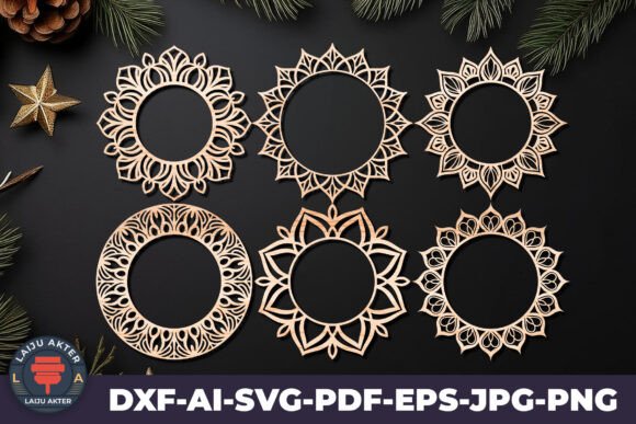 Floral Wreath Laser Cut Bundle 03 for Valentine S Day