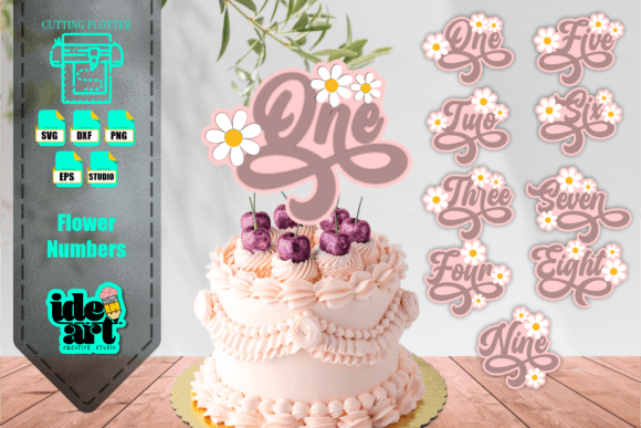Flower Numbers for Crafts and Graphics