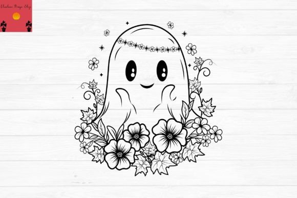 Ghost Flowers Svg for Local Business Branding and Print Templates