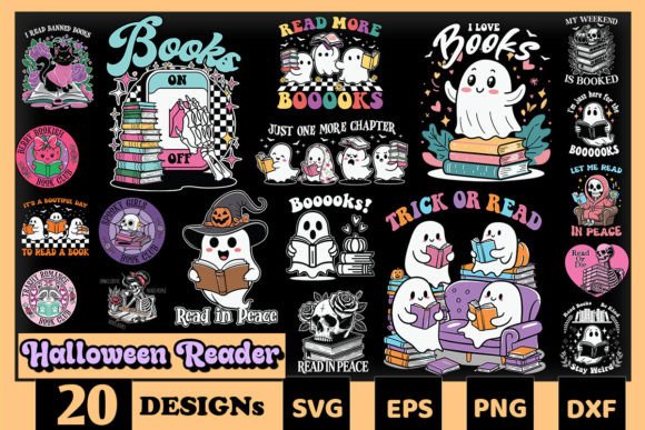 Halloween Spooky Reader SVG Bundle for Crafts and Graphics