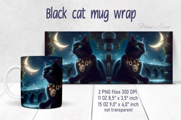 Mystical Black Cat Mug Wrap Sublimation Review