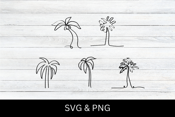 Palm Tree Bundle SVG for T-Shirt Designs and Graphics