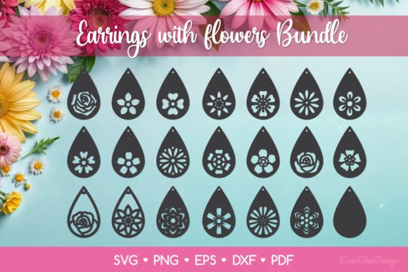 Teardrop Flower Earrings SVG Bundle Review