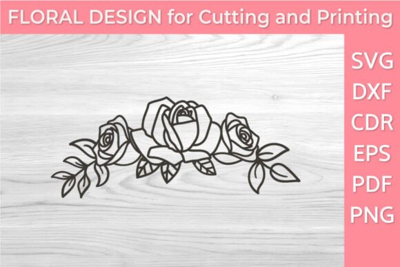 Vintage Rose Wreath SVG PNG for Crafts and Graphics