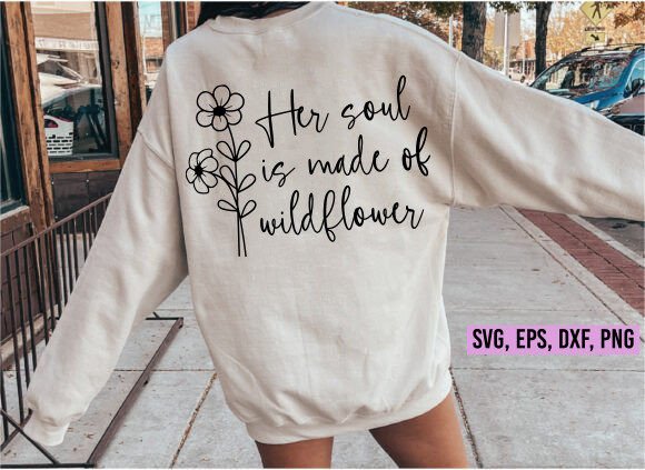 Wildflower Quote SVG for Embroidery Projects
