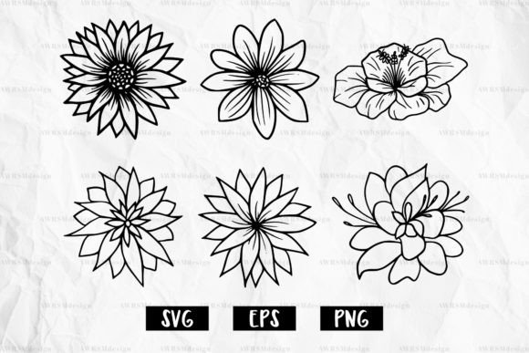 Wildflower Svg for Print Templates and Graphics