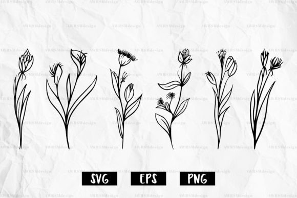 Wildflower SVG Sublimation for Print Templates and Graphics
